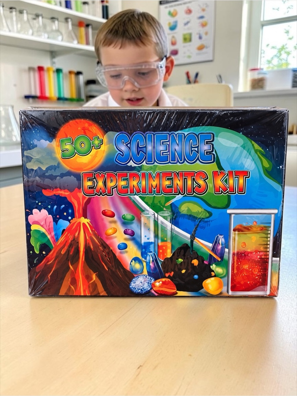 Science Experiments Kit for Kids - 50+ Experiments - Multicolor. Age 8+